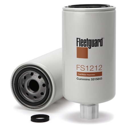 Fleetguard Fuel Filter, Fuel/Water Separator, W/ Drain, Overall Height 201.17Mm 7.92 In. FS1212